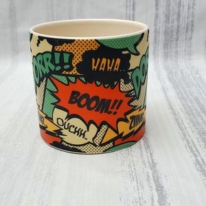 A -  Comic Book Ceramic Vases Orange Boom